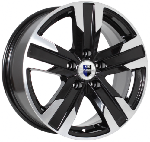 КиК Висмут 7x16 5x100 ET45 DIA67.1 алмаз черный