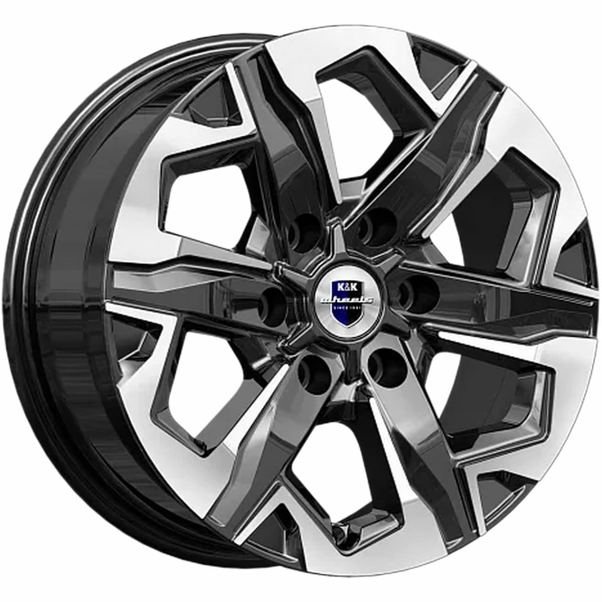 КиК Тейт 7.5x17 6x139.7 ET45 DIA93.1 алмаз черный 