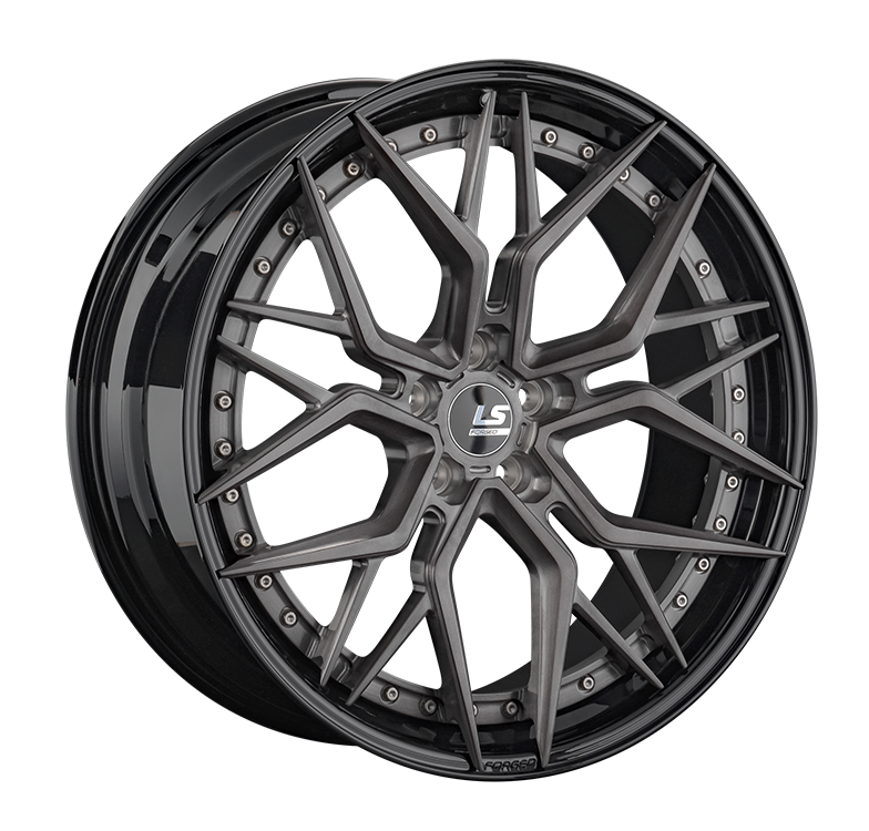 LS Forged FG35 10.5x21 5x112 ET43 DIA66.6 ALBRSD-GM/BK 