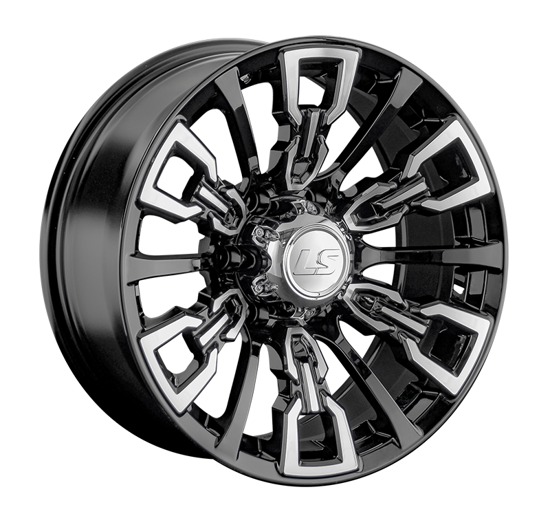 LS Wheels 1363 8x17 6x139.7 ET-15 DIA106.1 BKF 