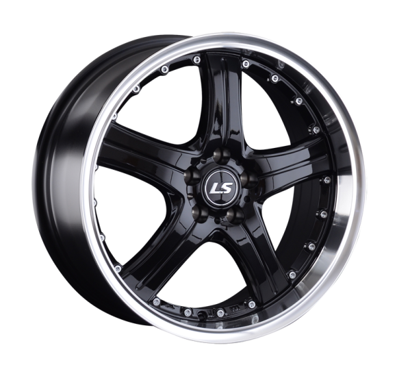 LS Wheels 322 7.5x17 5x100 ET35 DIA73.1 BKL 