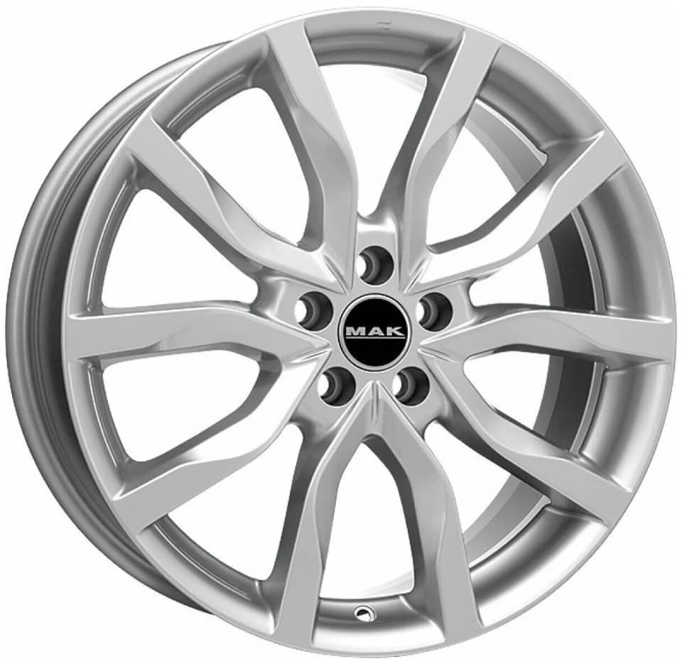 Mak Highlands 8x19 5x108 ET45 DIA63.3 Silver