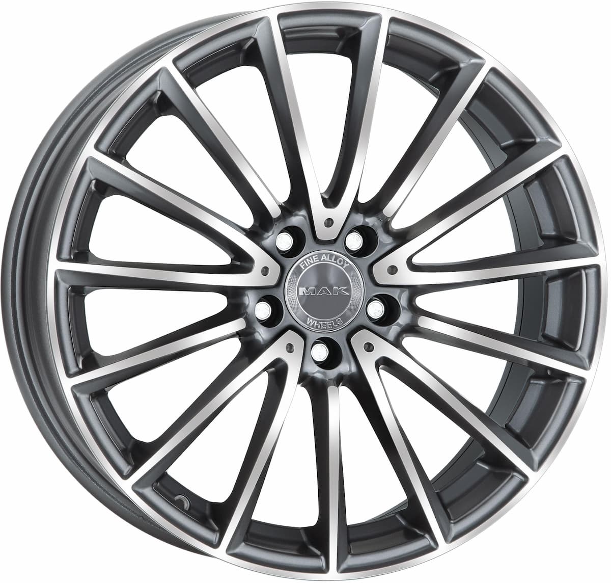 Mak Komet 9x19 5x112 ET20 DIA66.6 Gunmetal Mirror Face