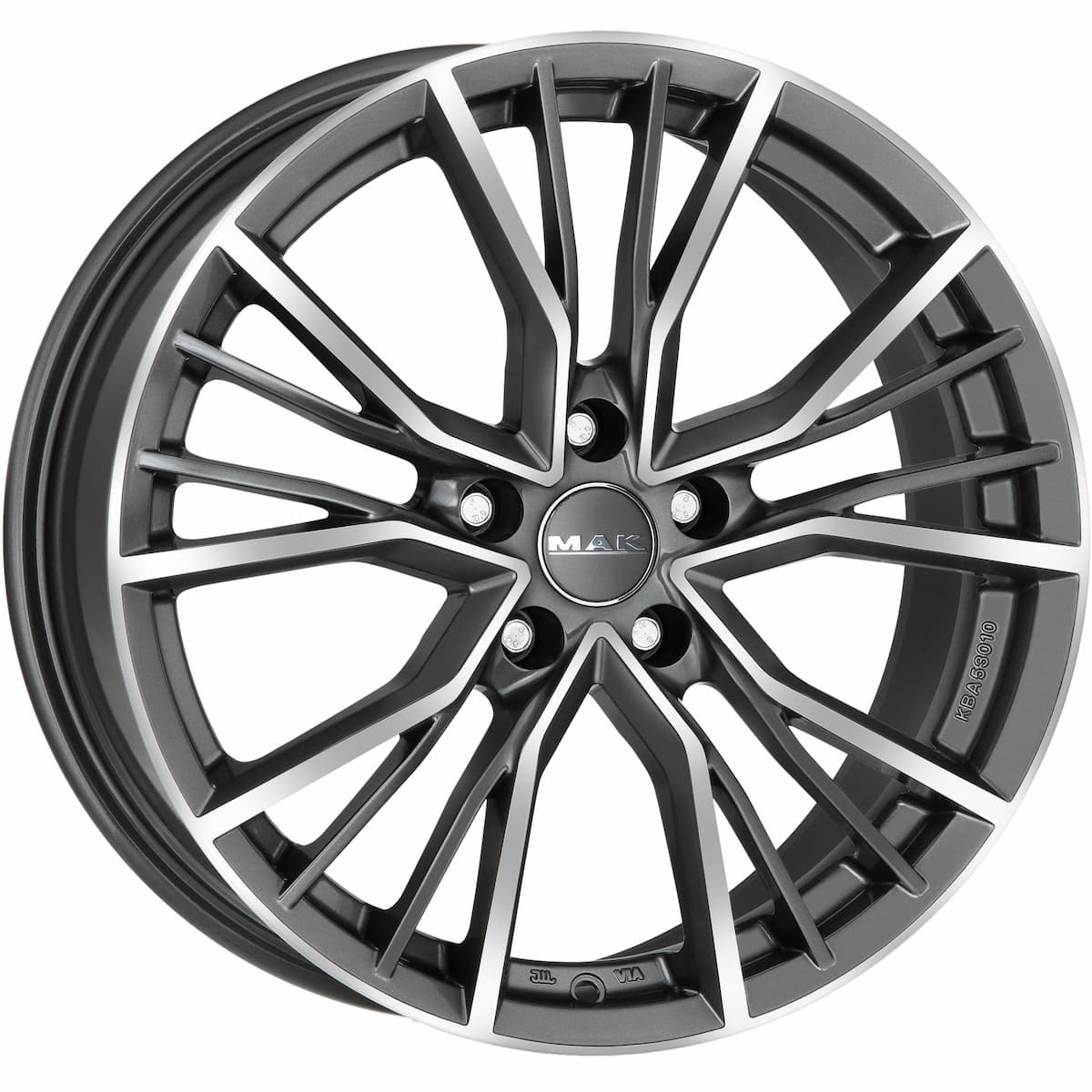 Mak Union 9.5x21 5x112 ET36 DIA66.45 Gunmetal Mirror Face