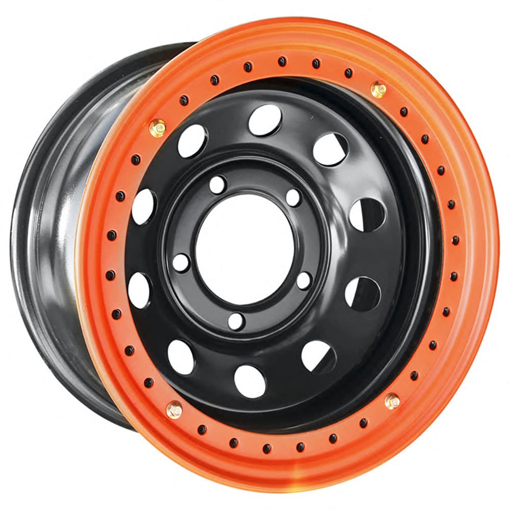 ORW Nissan/Toyota 8x15 6x139.7 ET-19 DIA110 черный с бедлоком (оранж) 