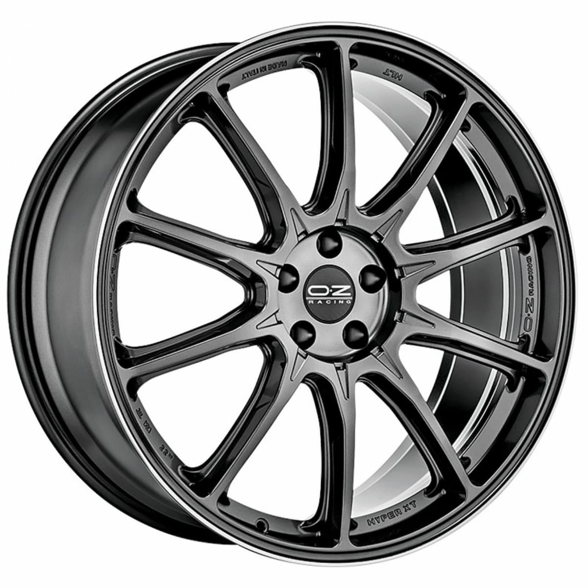 OZ Racing Hyper XT HLT 10.5x20 5x112 ET26 DIA66.45 Star Graphite Diamond Lip 