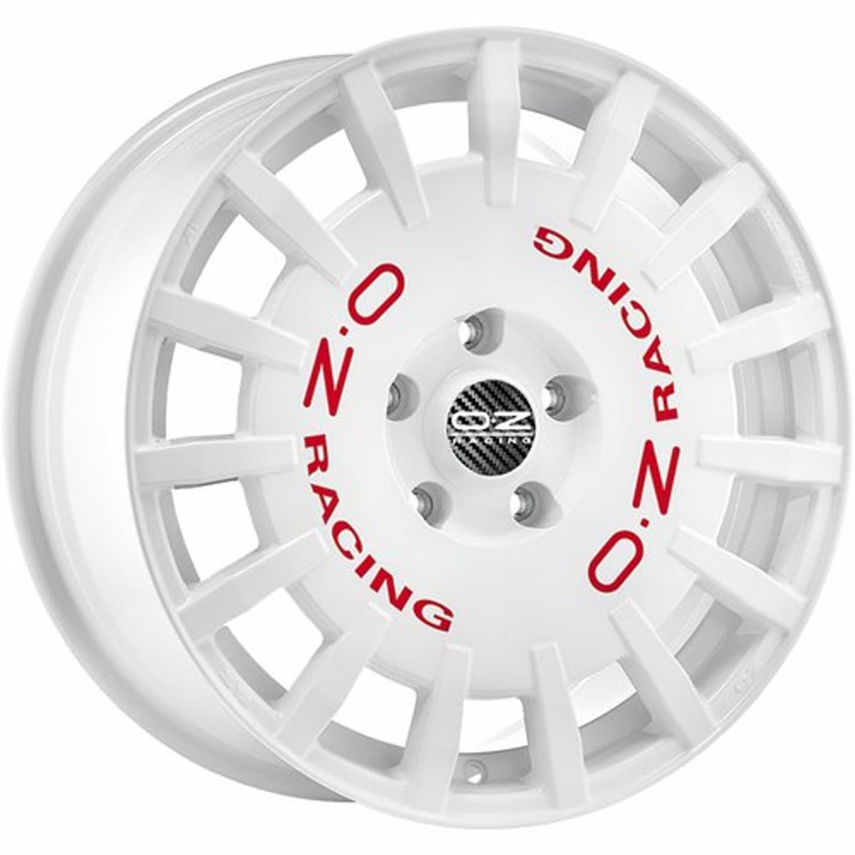 OZ Racing Rally Racing 8x17 5x100 ET48 DIA68 Race White + Red Lettering 