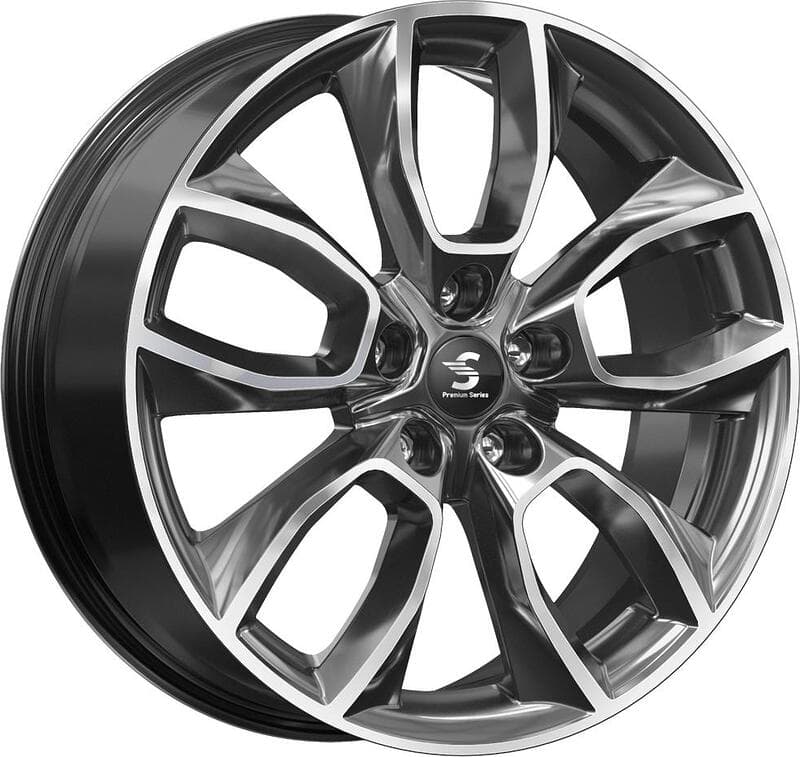Premium Series КР001 7x18 5x114.3 ET40 DIA66.1 Diamond Gloss Graphite 