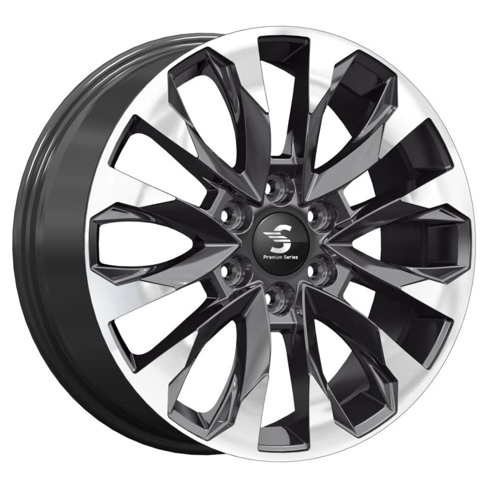 Premium Series KP007 8x20 6x139.7 ET38 DIA67.1 Diamond Black Gris 
