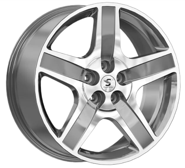 Premium Series KP008 8.5x20 5x108 ET43 DIA60.1 Diamond Gloss Graphite 
