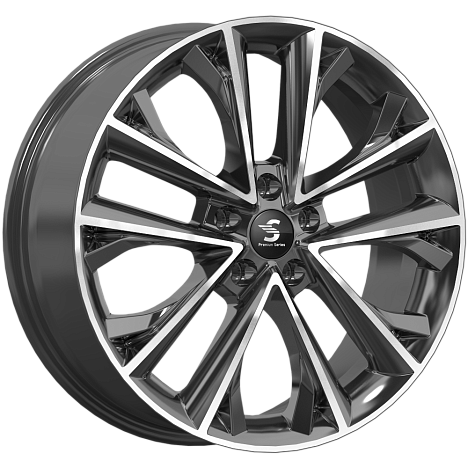 Premium Series KP012 7x18 5x108 ET33 DIA60.1 Diamond Black Gris 